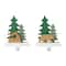 Glitzhome® 6.5" Christmas Reindeer & Bear Stocking Holder Set
